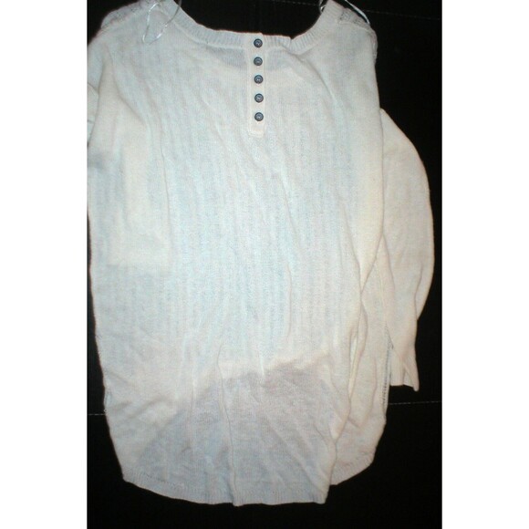 Womens New Womens Open Knit Sweater Dunnes 14 White Linen Viscose St Bernard - Picture 3 of 5